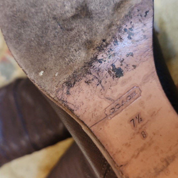 COACH Morgan tall brown leather slouch boots, size 7.5 - Picture 8 of 13